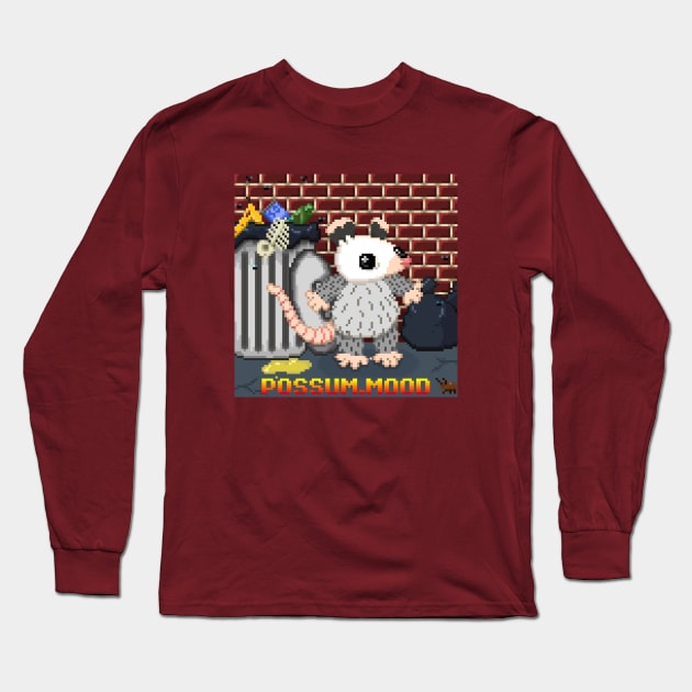 Pixel Possum Long Sleeve T-Shirt by Possum Mood